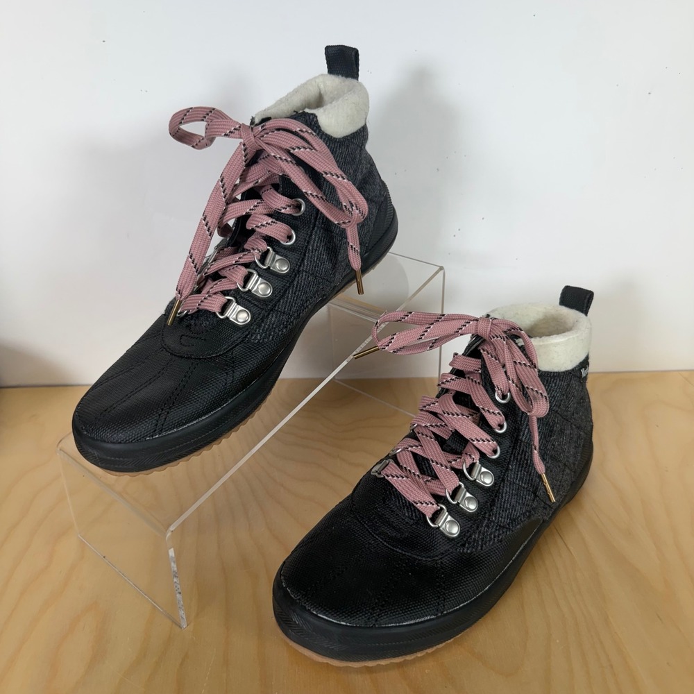 Keds Dream Foam Waterproof Gray‎ Herringbone Wool Duck Boots Women's